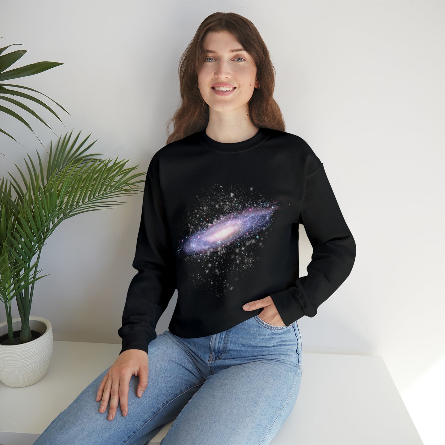 Milky Way Galaxy Heavy Blend™ Crewneck Sweatshirt