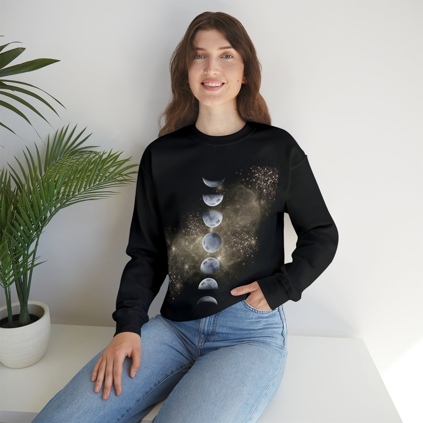 Luna Moon Phases Heavy Blend™ Crewneck Sweatshirt